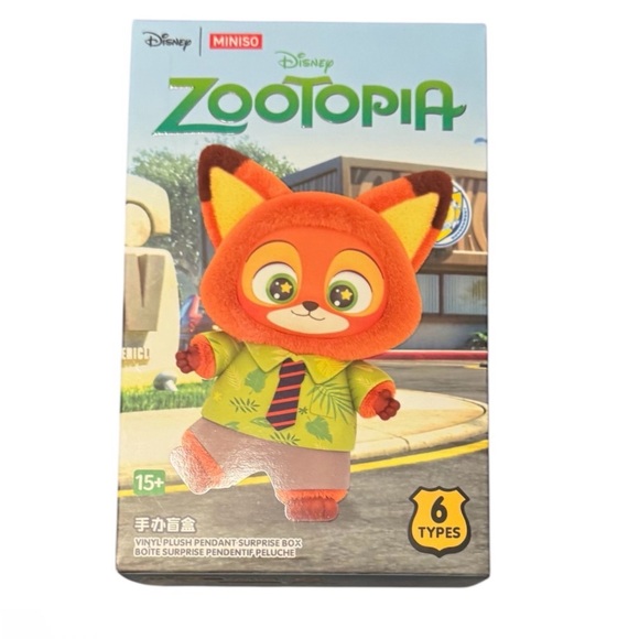 MINISO x Disney Zootopia Vinyl Plush Pendant blind box authentic new sealed